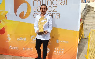 Chef Sandra Jorge has won the Young Talents competition at the Bienal Mundial del Arroz de Cullera.